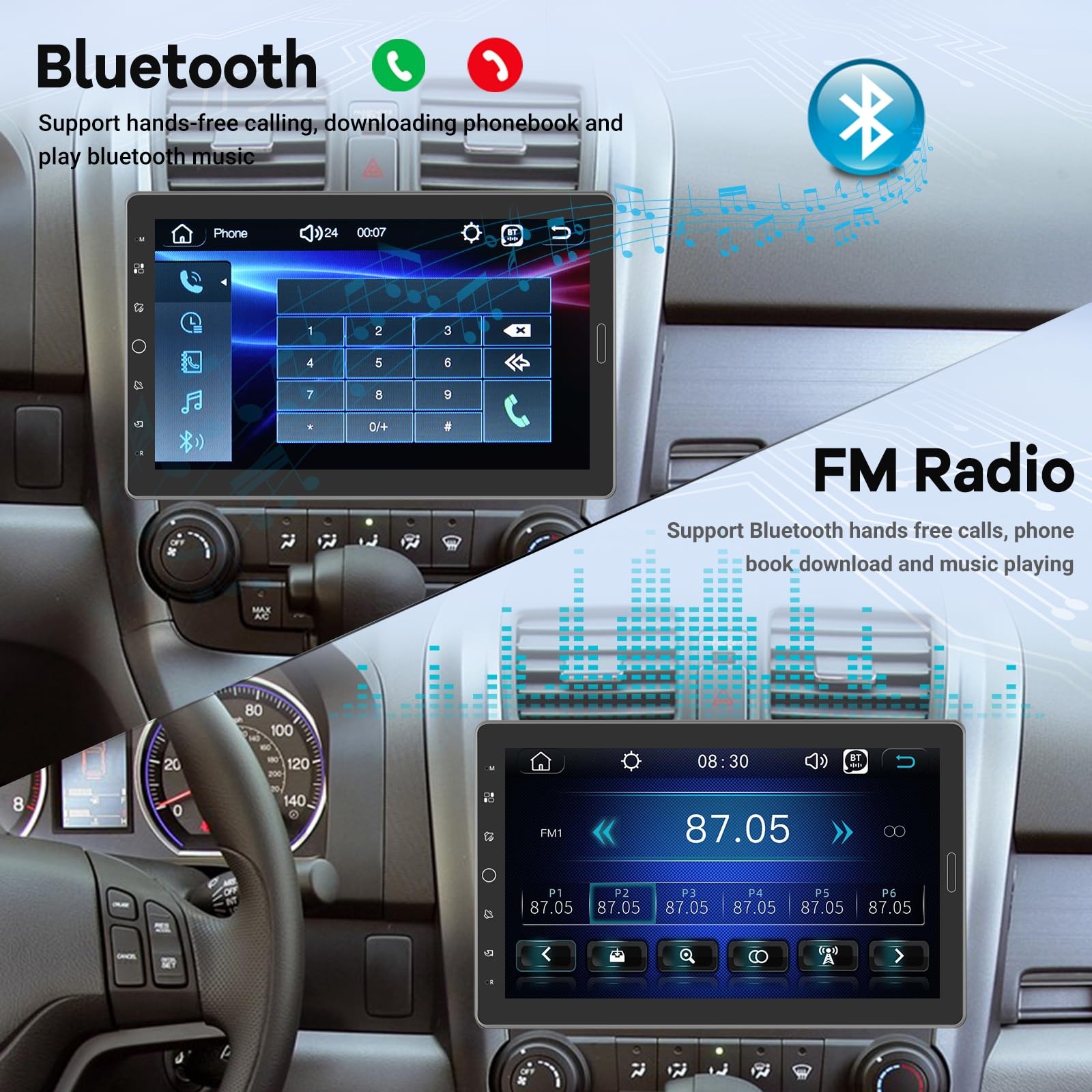 10.1 inch Single Din Car Stereo with CarPlay and Android Auto, 10 inch Touch …