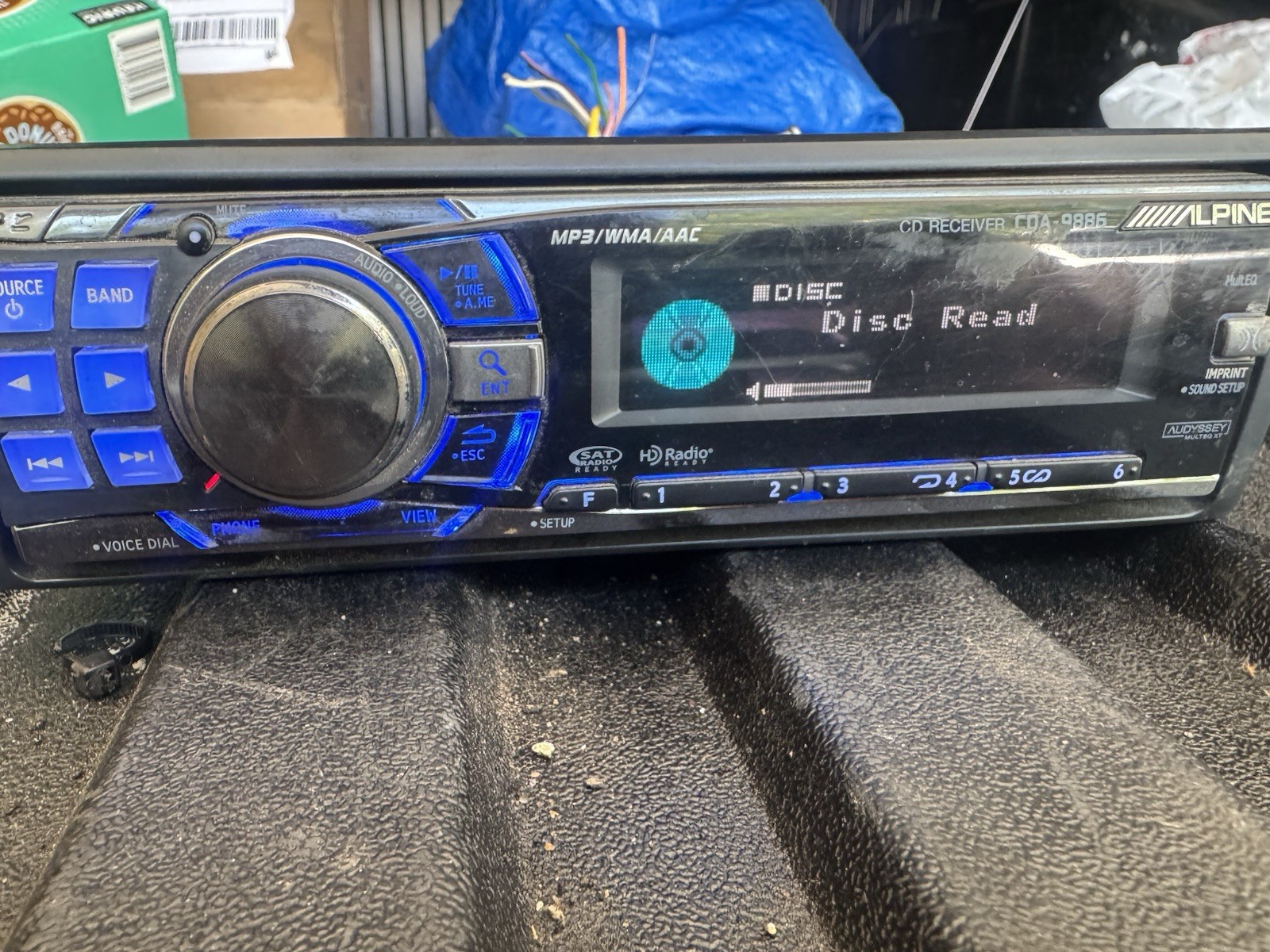🏅🌟SUPER RARE ALPINE CDA-9886 CD PLAYER with BLUETOOTH adapter, USB