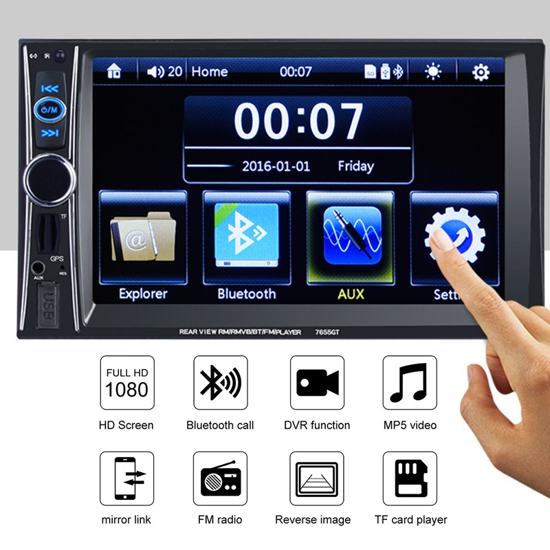 6.6″ 8G Map Card GPS Bluetooth FM Radio MP5 Car Stereo HD Touchscreen 2DIN