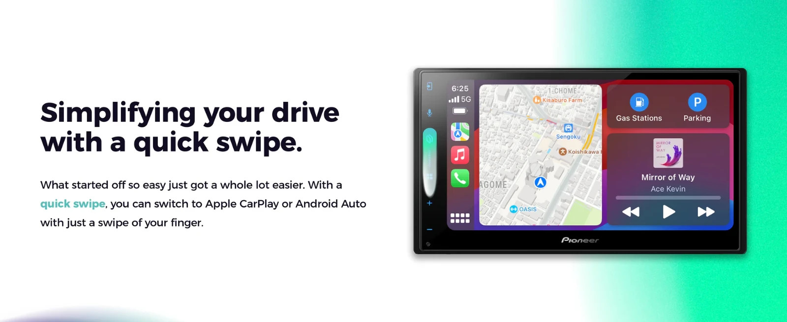 Pioneer DMH-W3000NEX 6.8″ Receiver w/ Wireless CarPlay Android Auto + Free Cam