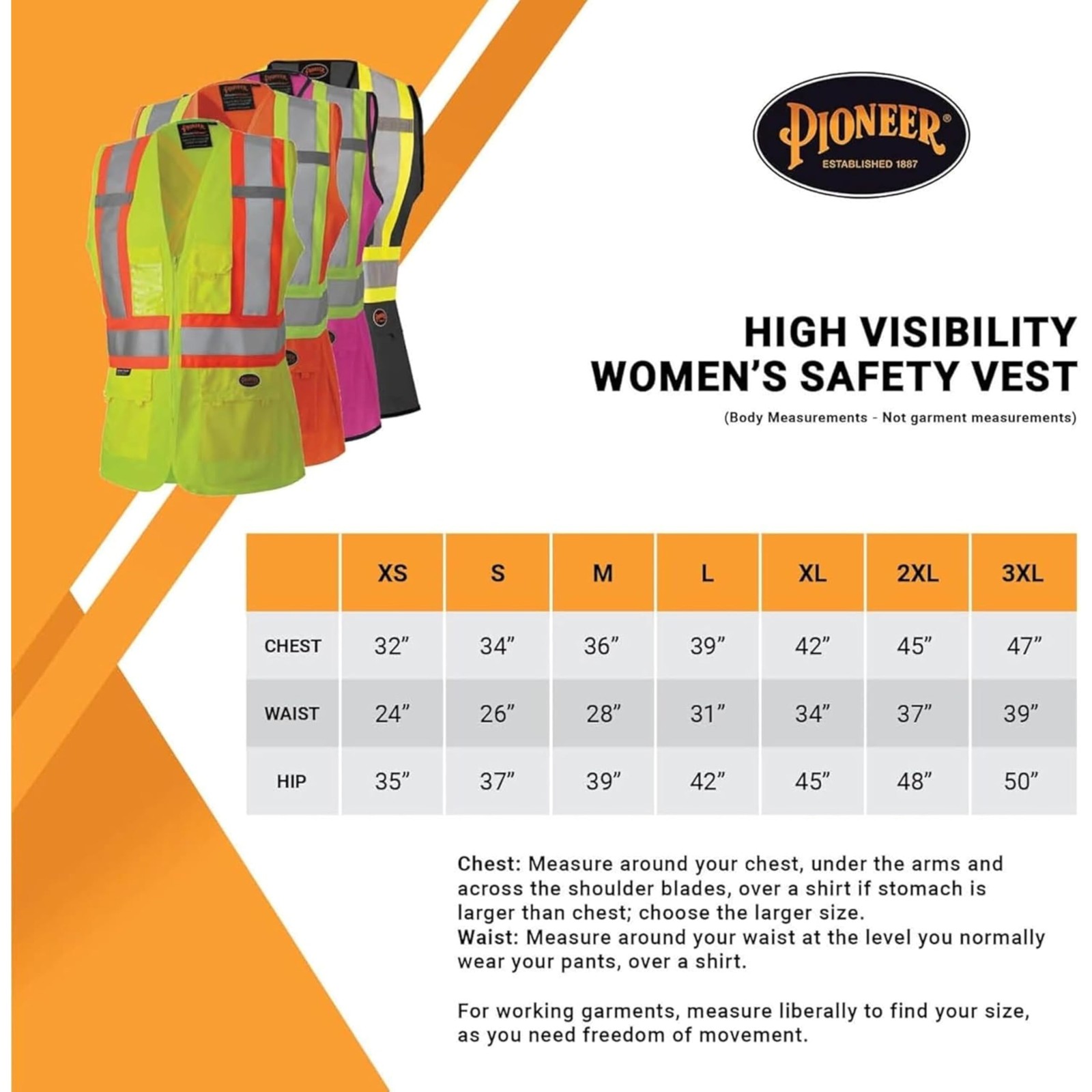 Safety Vest for Women With Pockets – Hi-Vis Reflective Tape – For Constructio…