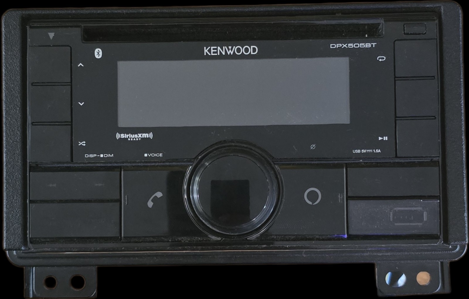 Kenwood DPX505BT Double DIN CD receiver with Bluetooth and Alexa built-in.