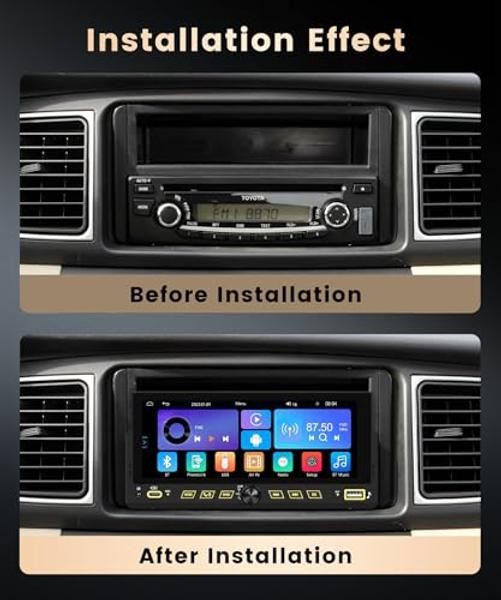 Single DIN Car StereoWireless Carplay Android Auto – 6.86-Inch Touch Screen Car