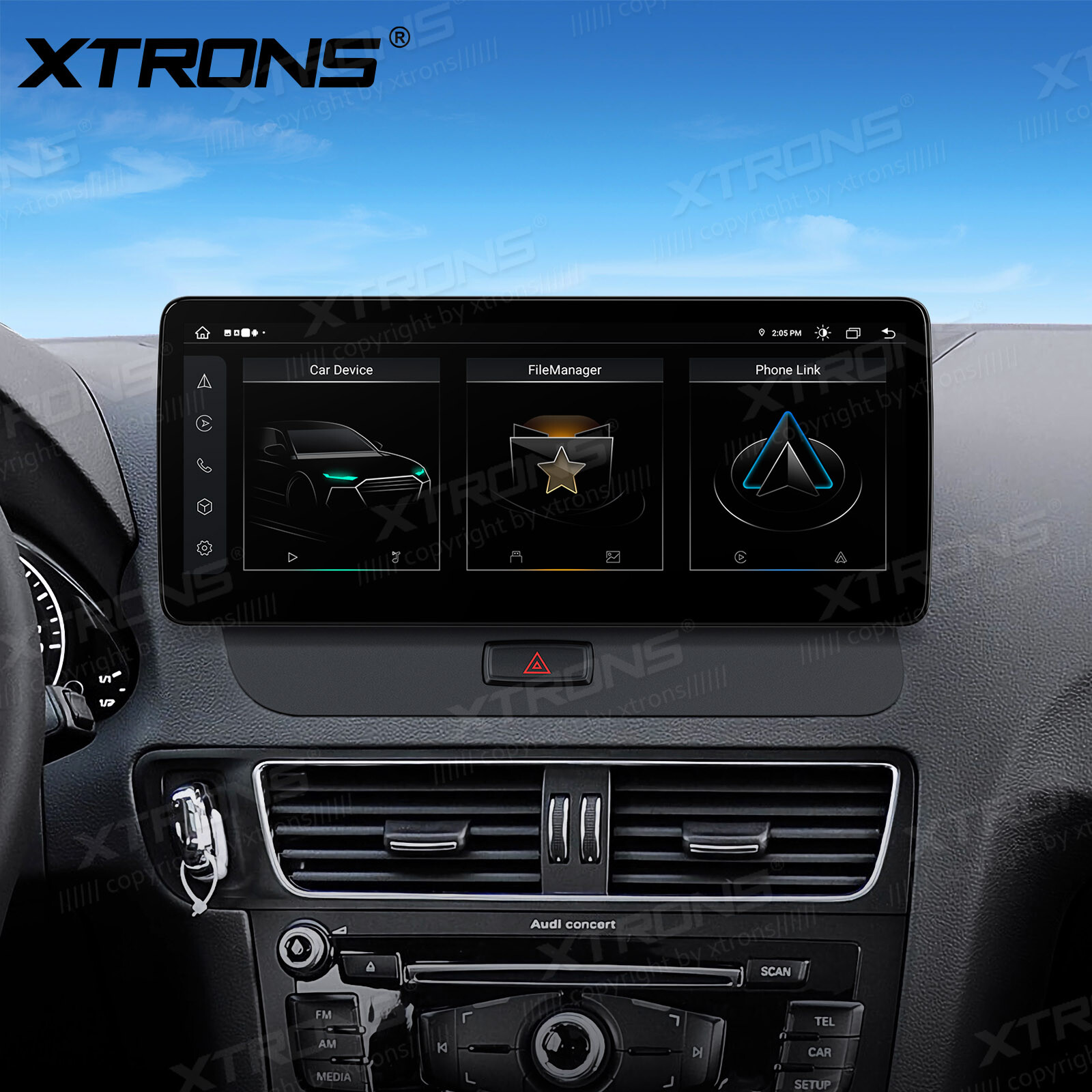 Car GPS Stereo for Audi Q5 2009-2017 Wireless CarPlay Android Auto 12.3 Inch 64G