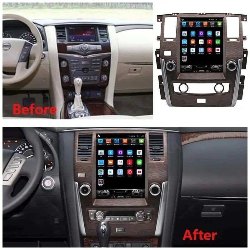 12.1″ Tesla Style Car Radio Android GPS Navi Screen For Nissan Armada 2014-2021