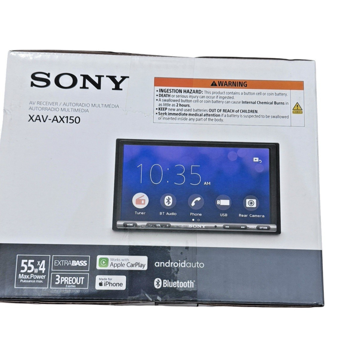Sony XAV-AX150 6.95″ Apple CarPlay Android Auto Bluetooth Car Stereo New