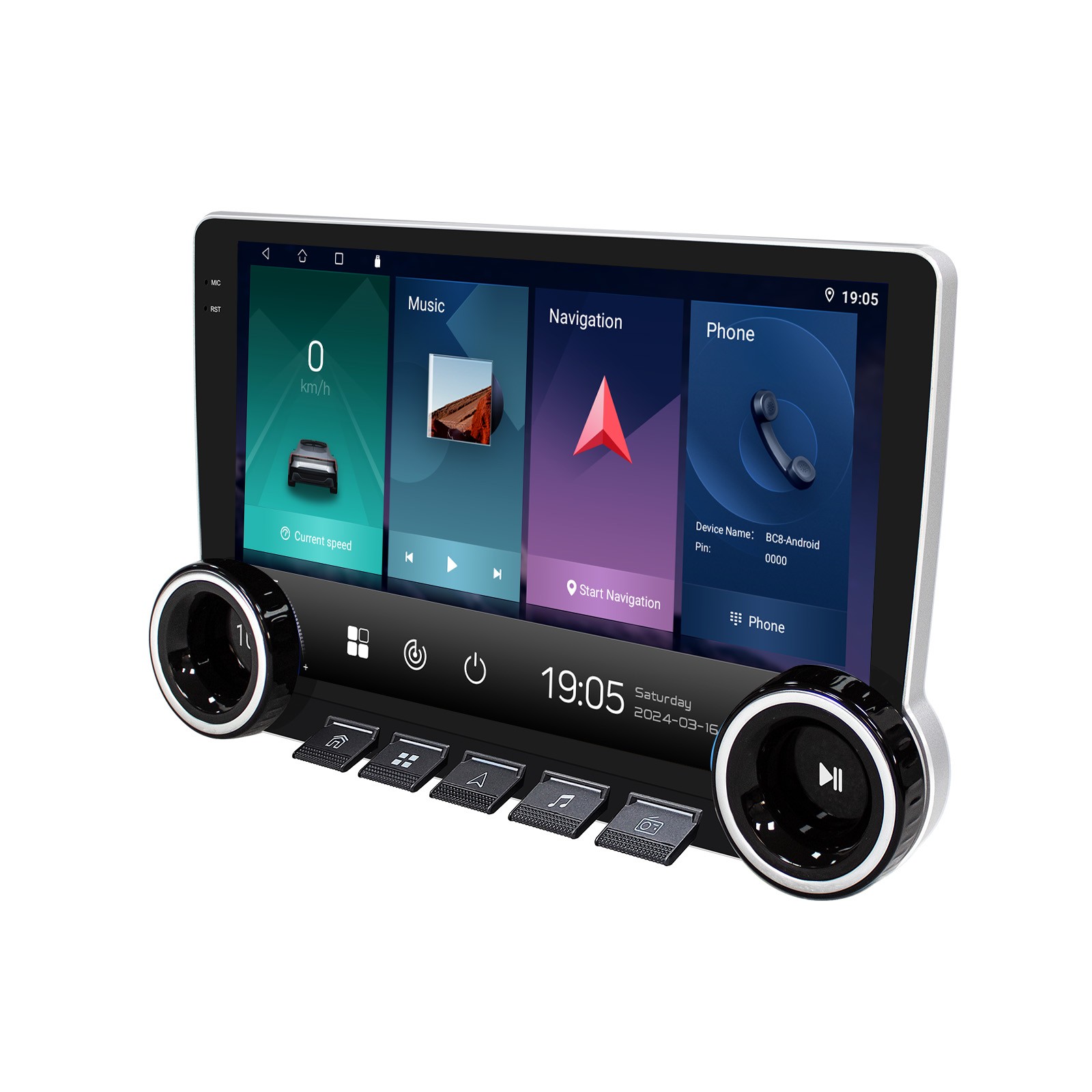 Double Din 10.1″ 4G+64G Car Stereo Wireless CarPlay Android Auto Radio 5G GPS BT