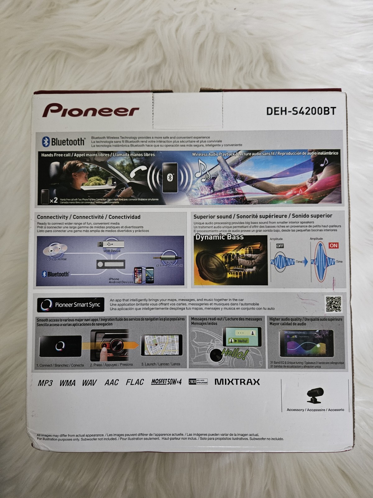Pioneer DEH-S4200BT Bluetooth CD Player iPhone Android AM FM Pandora USB Aux
