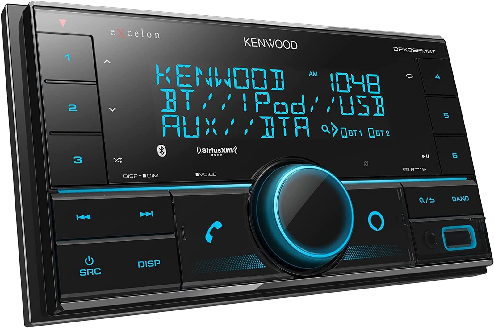 KENWOOD DPX395MBT AM FM Bluetooth Car Stereo with SiriusXM Satellite SXV300V1