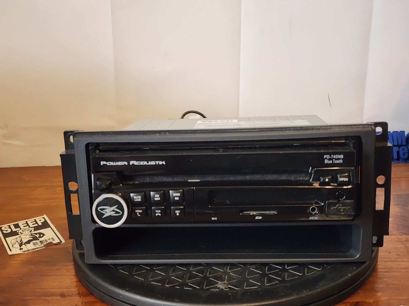 POWER ACOUSTIK PD-740NB Multimedia 7-Inch Flip Out Screen In Dash DVD UNTESTED