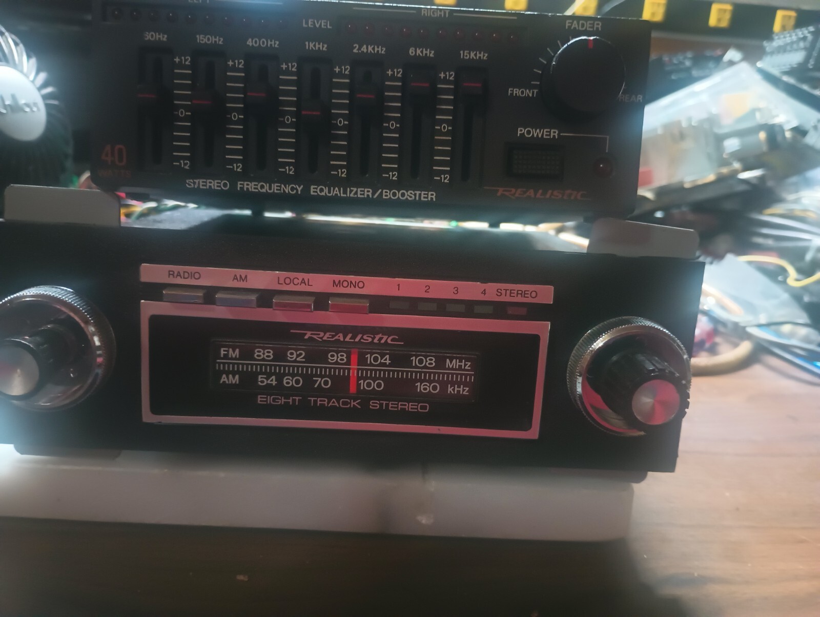 VTG Old School Realistic Combo 8 Track Car Stereo Graphic Equalizer Audio EQ