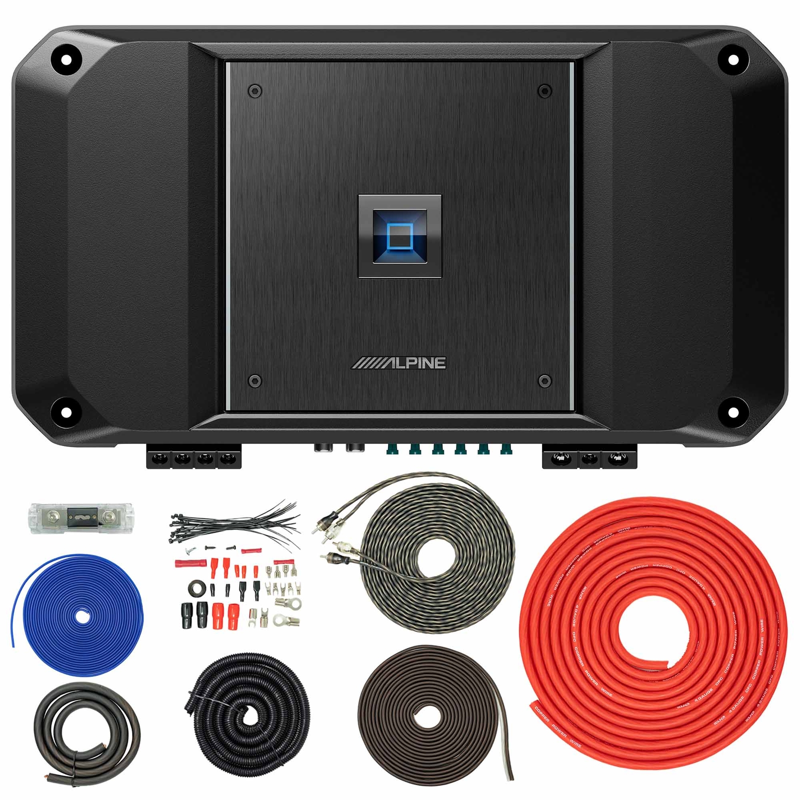 Alpine R2-A150M 1500W R Series Mono Subwoofer Amplifier + TCK4 Wiring Kit