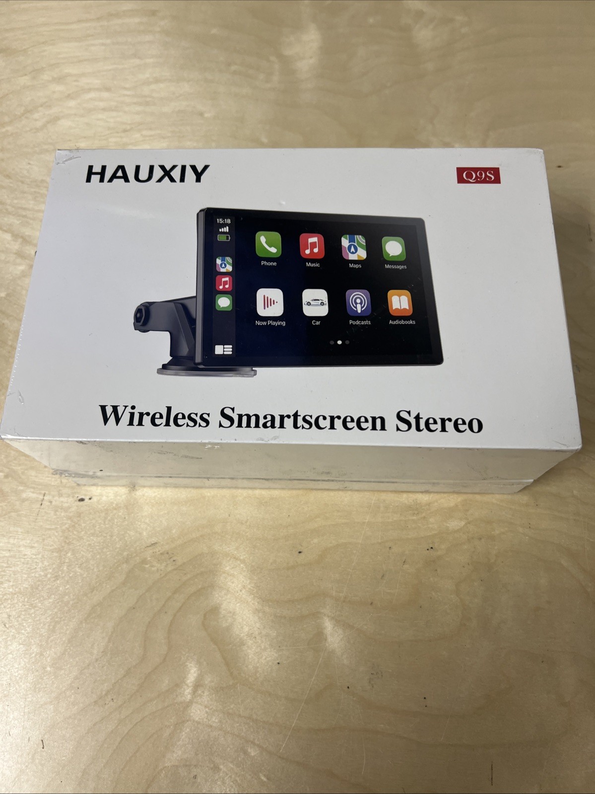 HAUXIY Q9S Wireless CarPlay Touch Screen 2.5K DASH CAM 9” Portable New