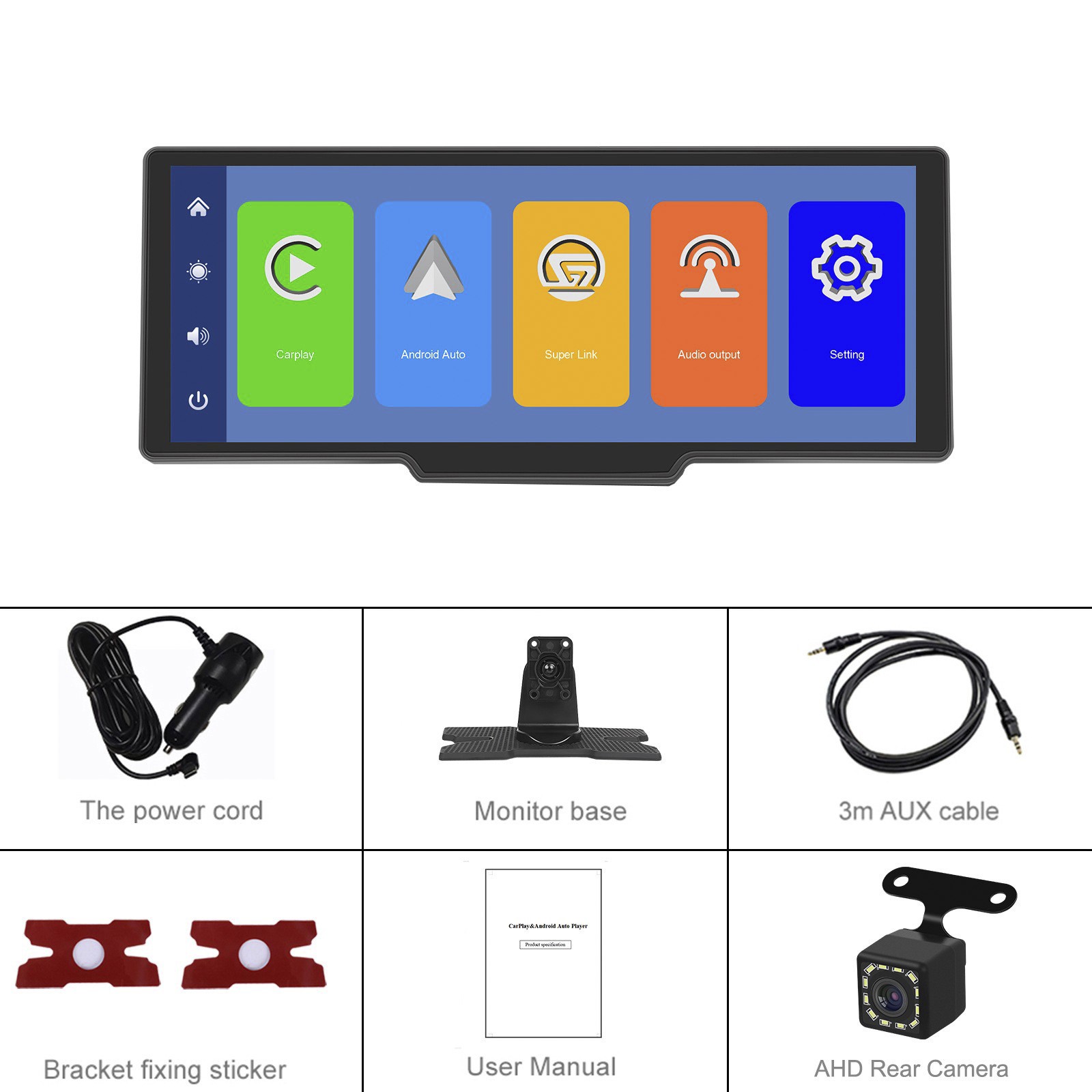 10.26inch HD Car Display Car Navigation System CarPlay all-in-one Machine Camera