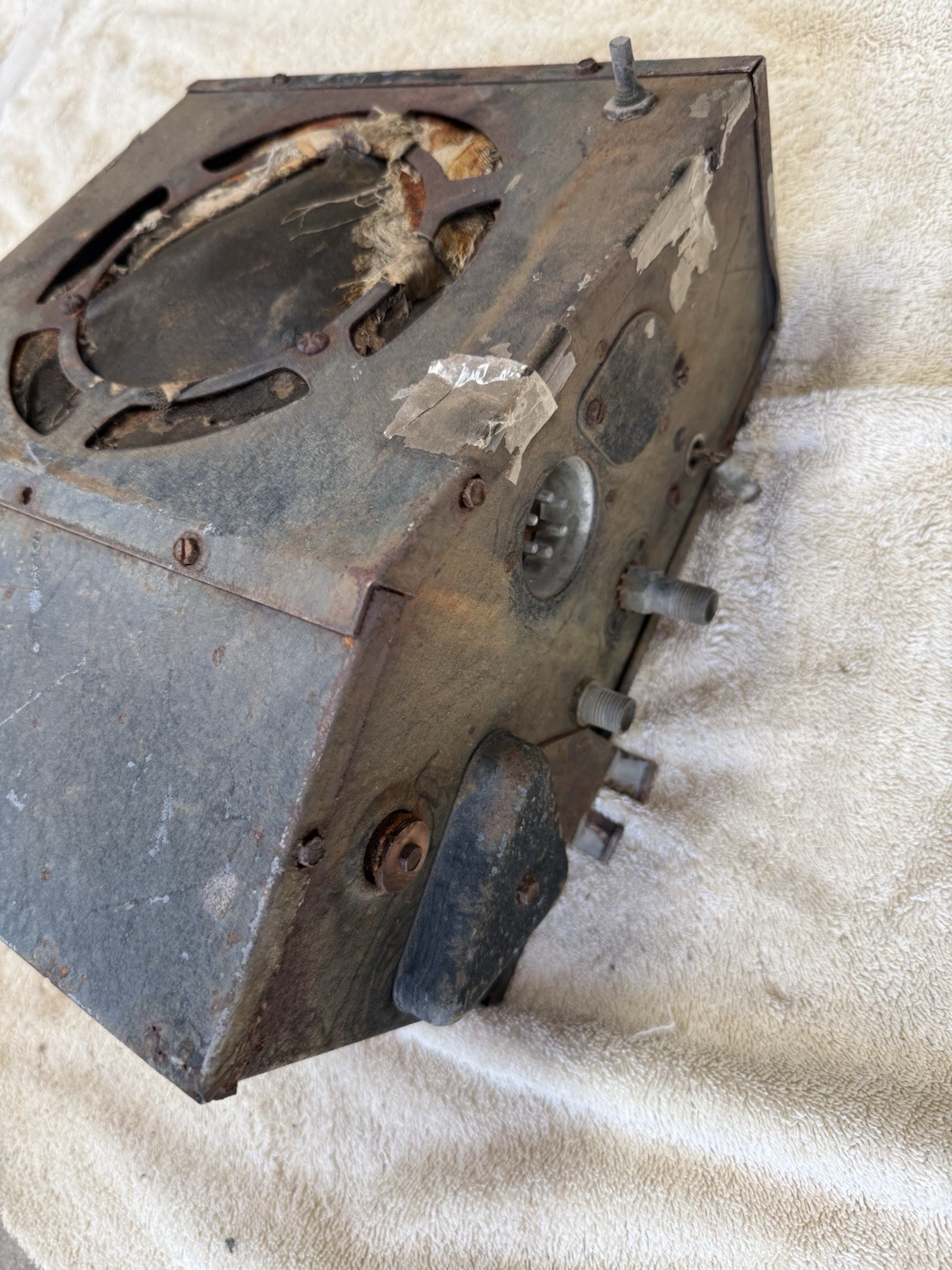 Vintage 1930s 1940s Under Dash Car Heater Unit – Metal Case Circular Grille