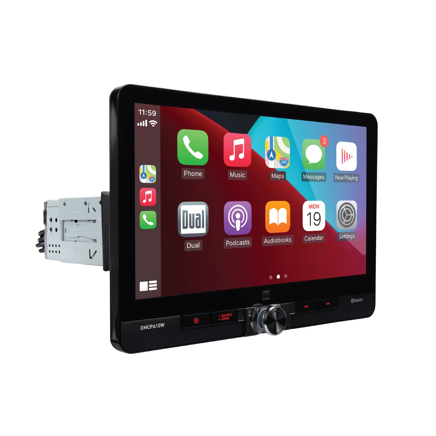 Dual Electronics 10.1″ Touchscreen Car Stereo Receiver with Wireless Apple CarPl