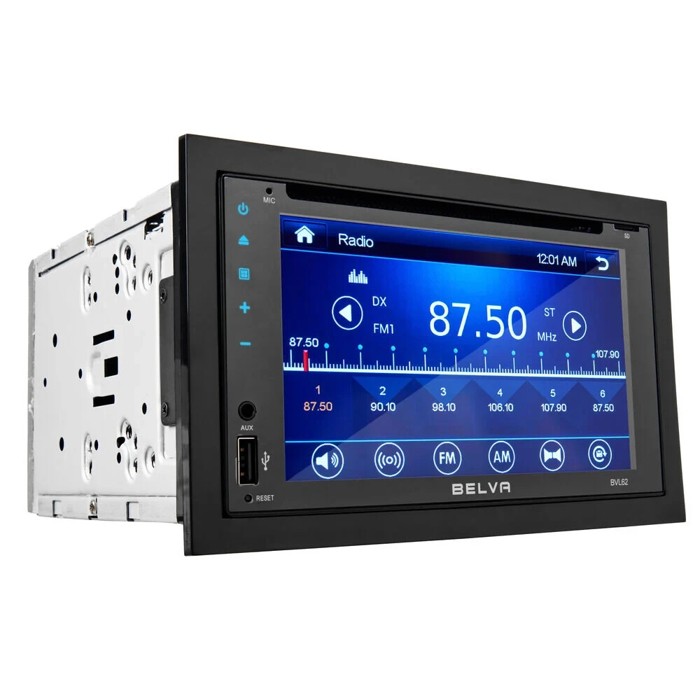 BVL62 6.2″ Double DIN Touchscreen DVD Multimedia Receiver with Bluetooth
