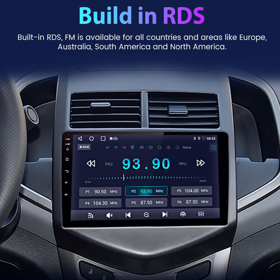 Android 12 Car Stereo Radio GPS NAVI For 2012-2016 Chevrolet Sonic Aveo + Camera