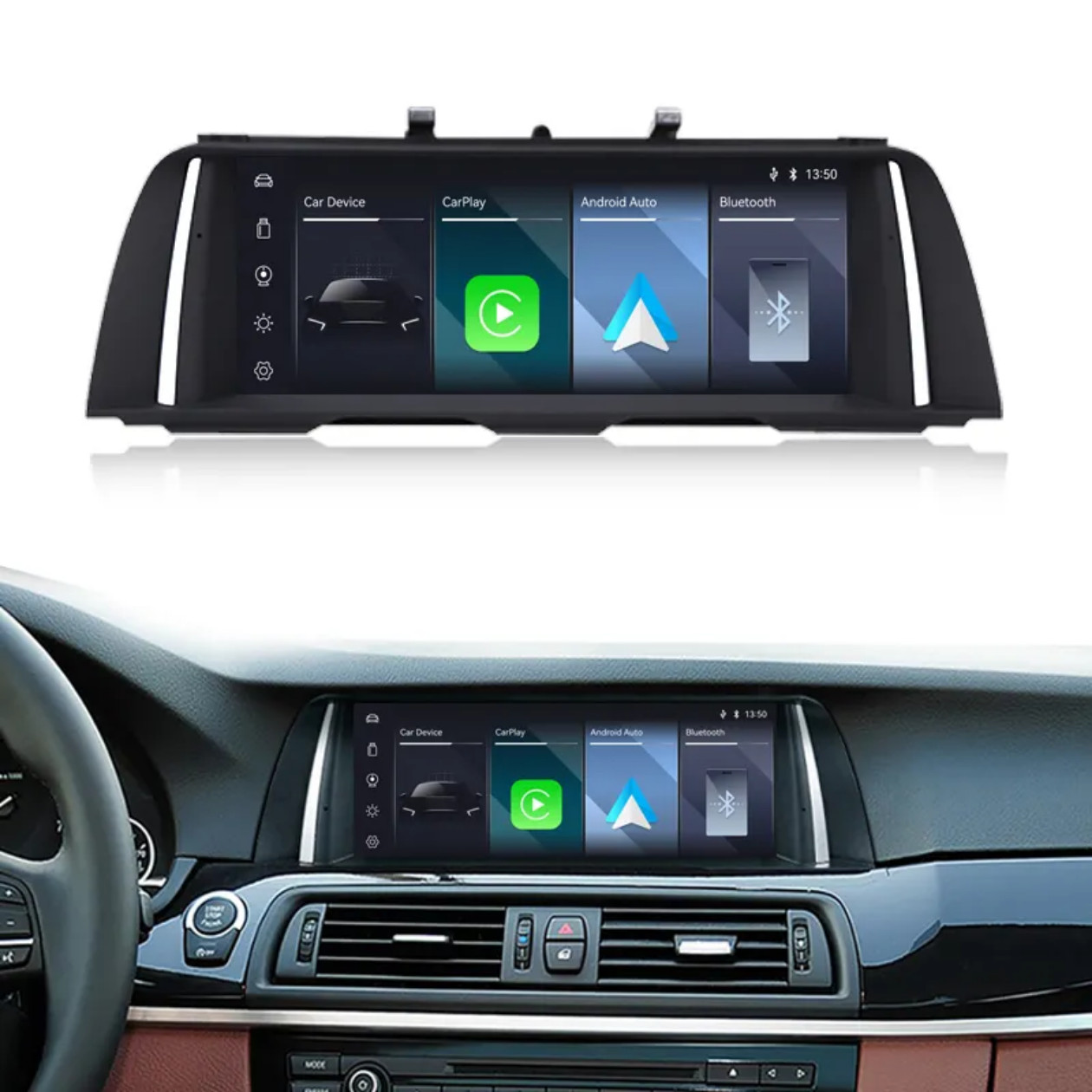 For BMW 5er F10 F11 2009-2012 CIC System 10.25” Car Linux Screen Radio Carplay