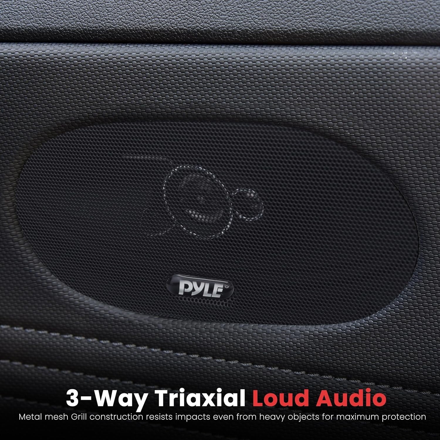 Altoparlanti Auto Triassiali 4×10 300W 3 Vie Audio Forte per Supporto Porta Veic