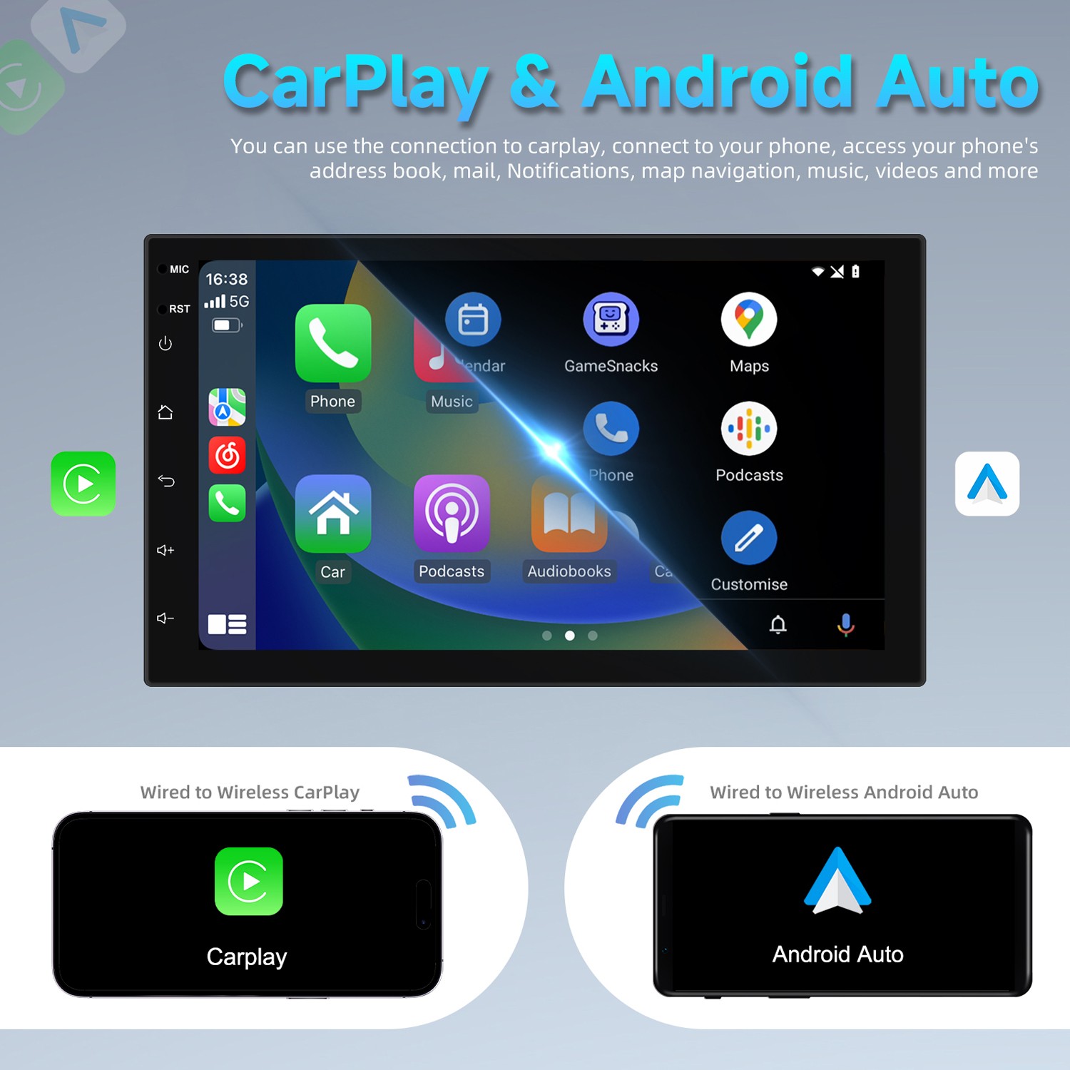 7 inch Touchscreen Car Stereo Fit for Ford F150 2004-2008 + AHD Camera