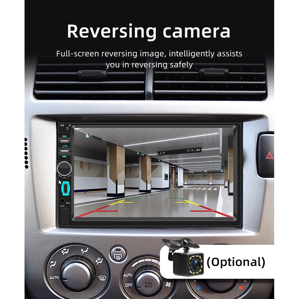 F7018C Reversing Image with Bluetooth & Car MP5 Player Wired CarPlay