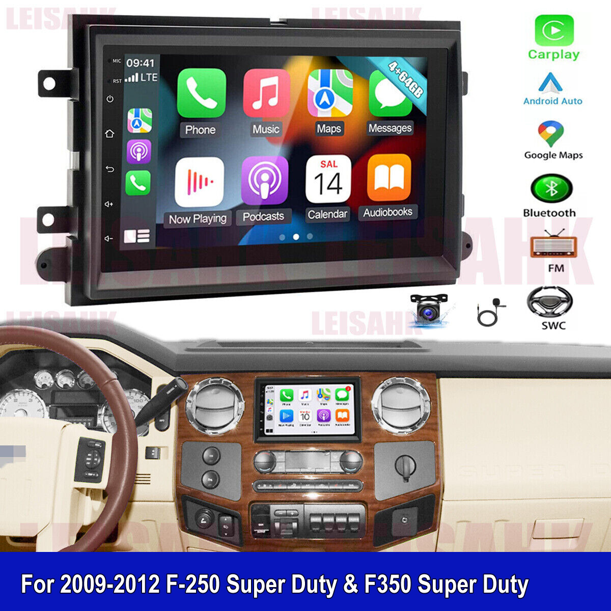 CarPlay For 2009 2010 2011 2012 Ford F-250 F350 Super Duty Android Radio Stereo