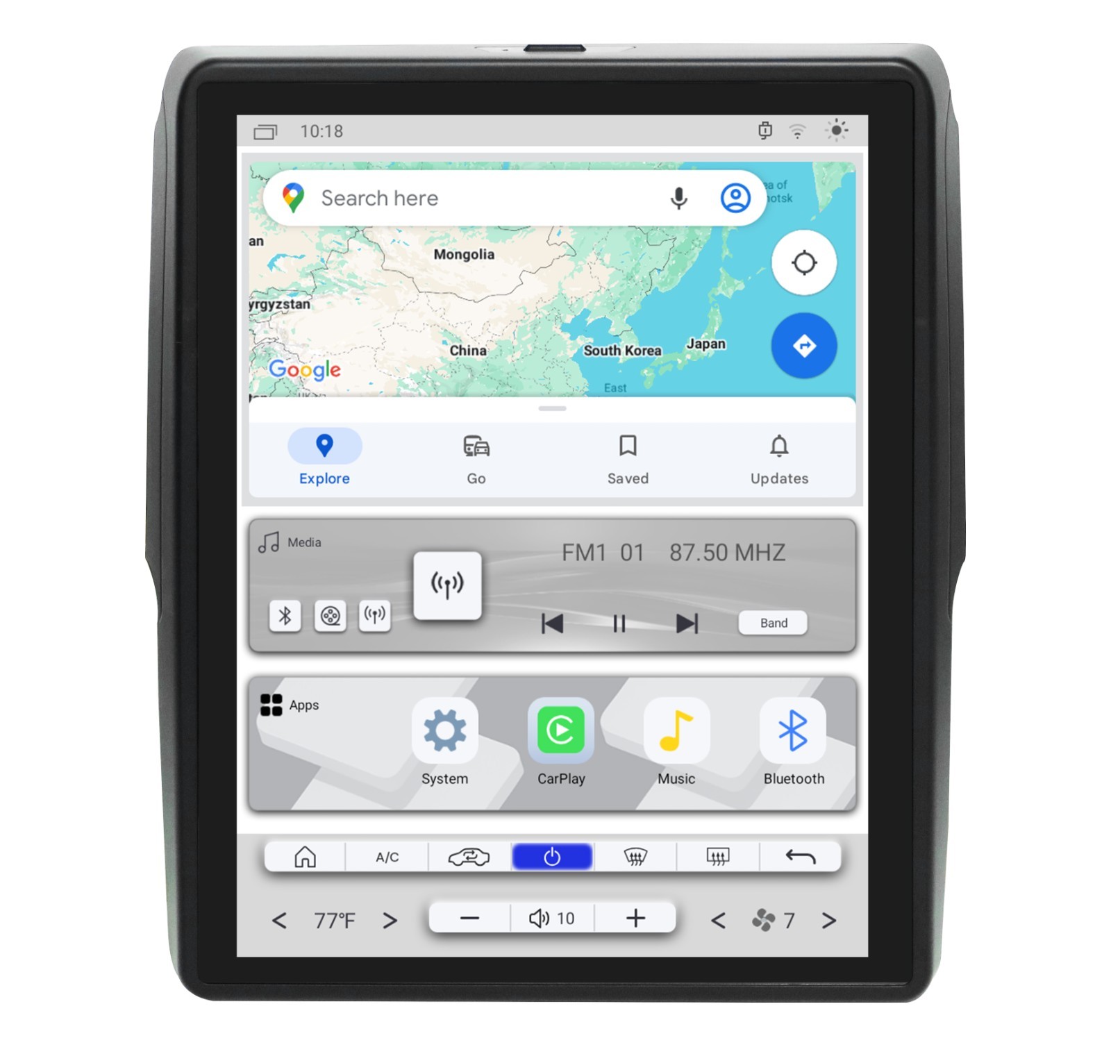 For Dodge RAM 1500 2013-2018 GPS Car Stereo Radio Smart Wireless Carplay Android