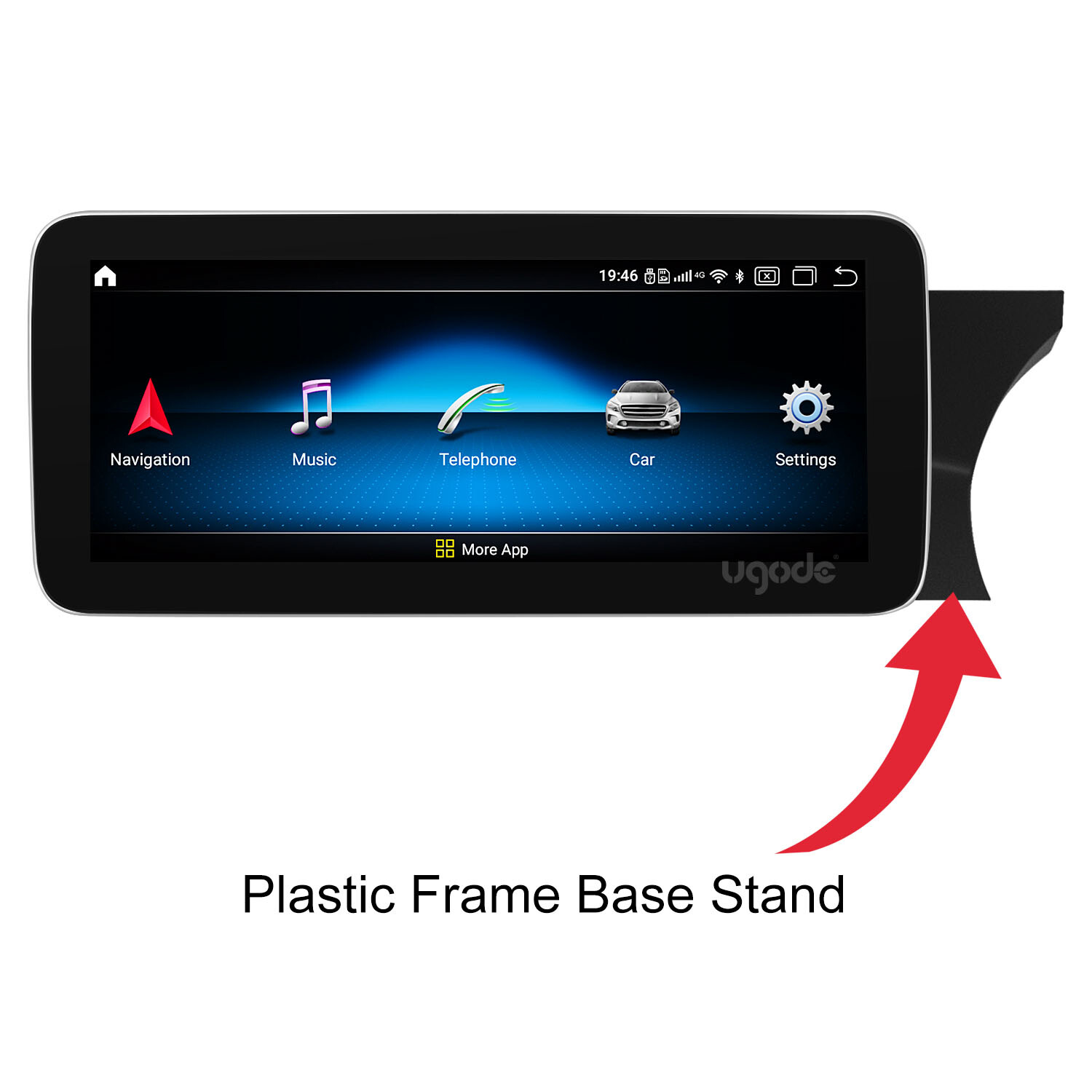 Ugode Plastic Frame Base Stand Bracket for Benz New C W204 RHD Screen right hand