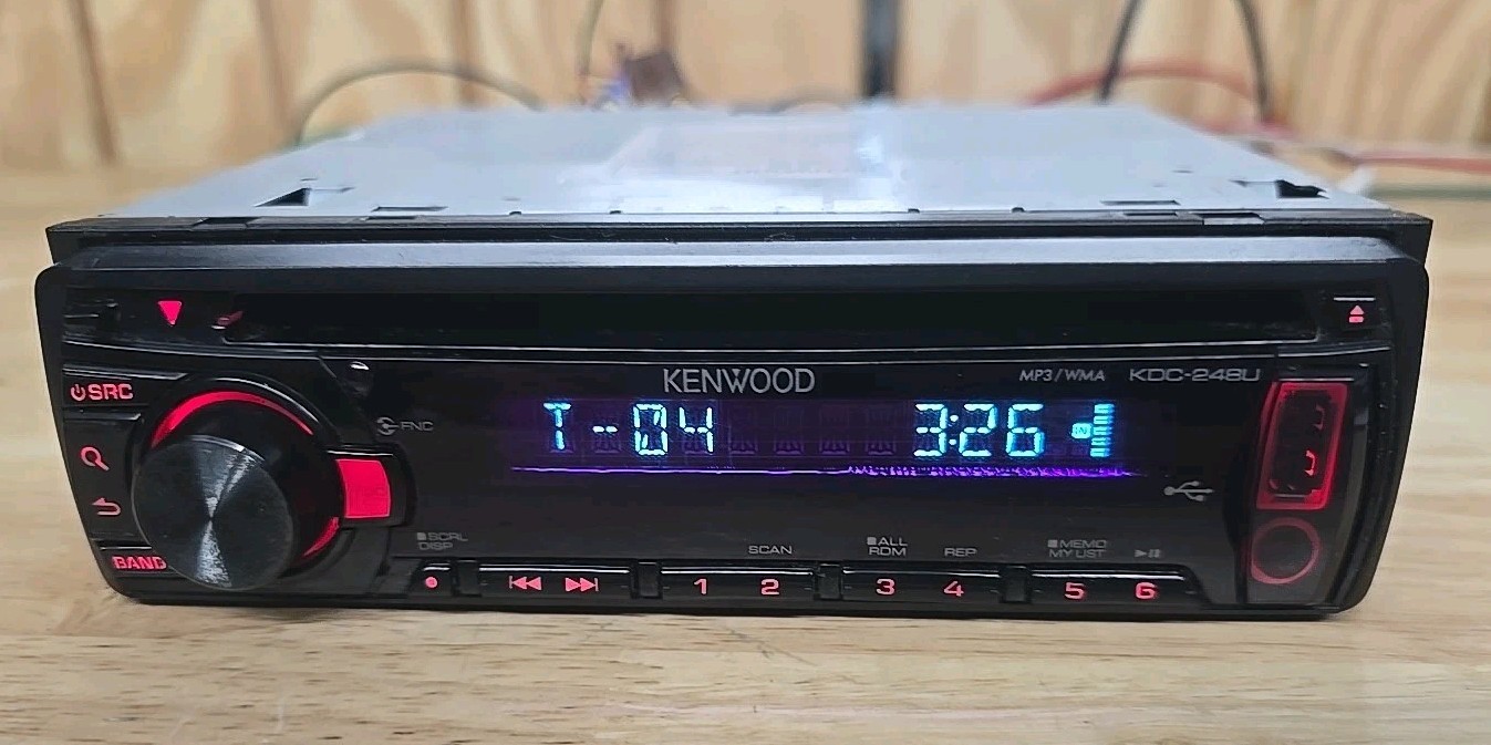 Kenwood KDC-248U AM/FM CD Mp3 Stereo Receiver w/ AUX Input & USB