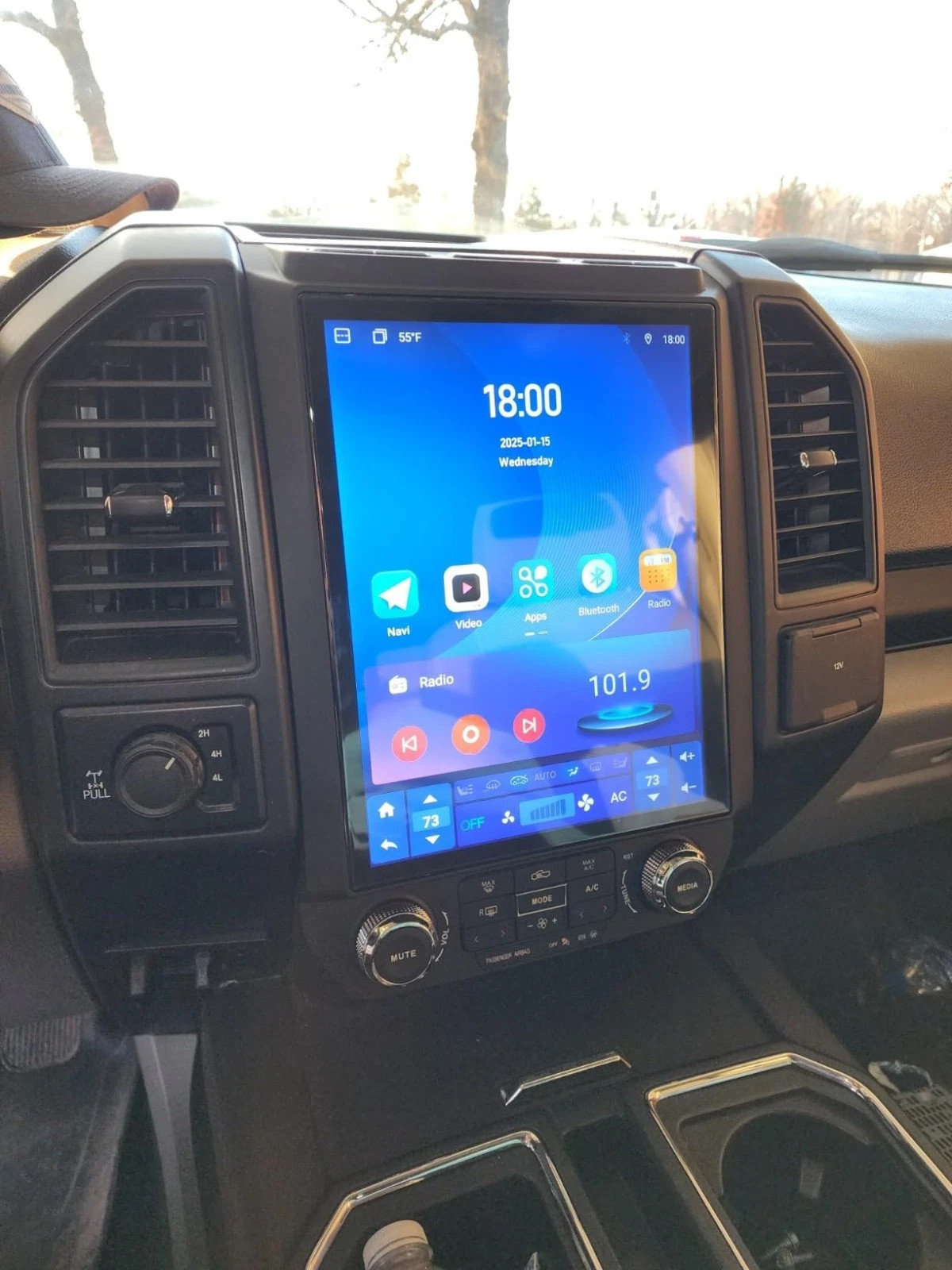 12.1″ Android Carplay Car Stereo Radio GPS Navi 2+32GB For Ford F150 2016-2021