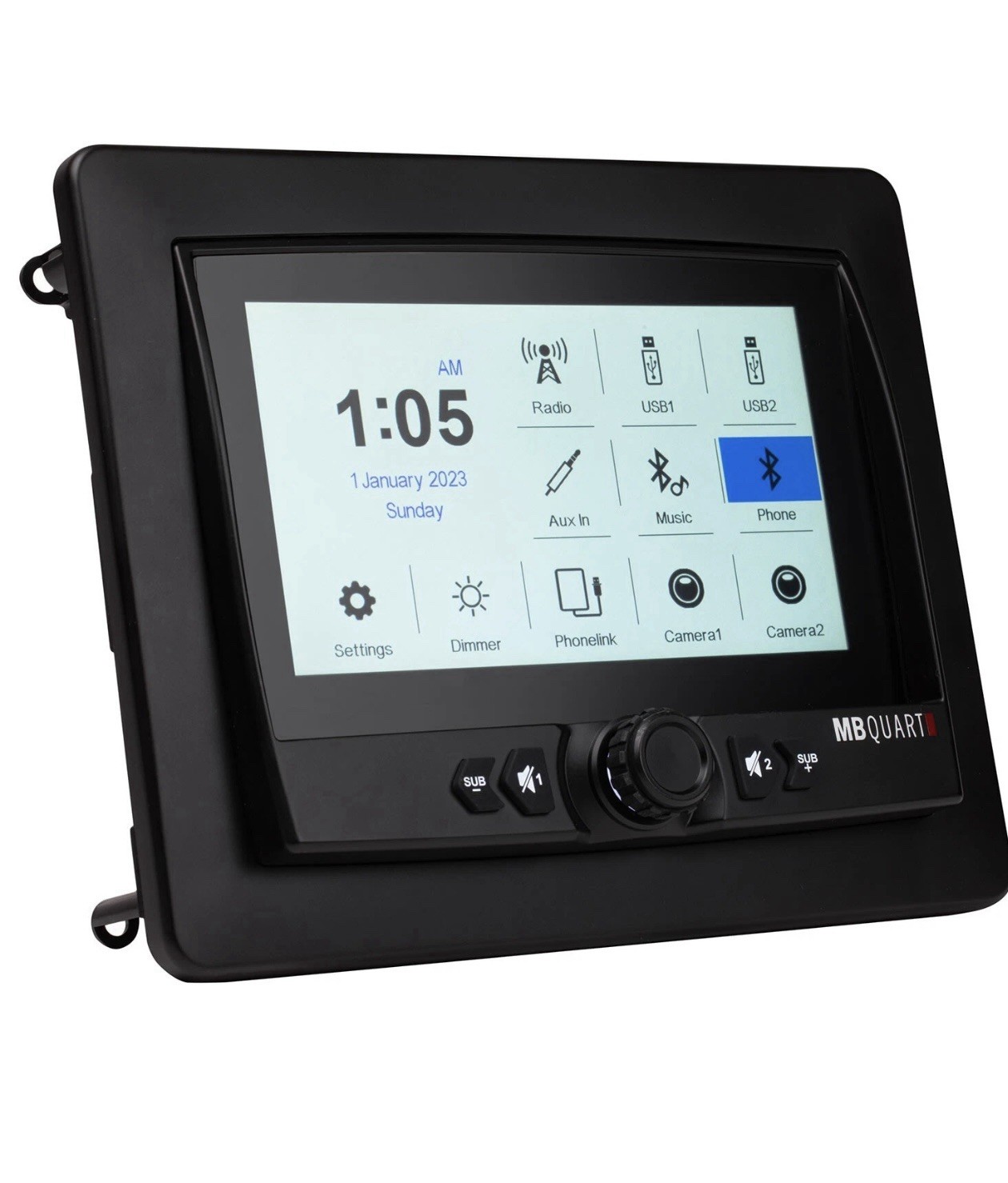 MB QUART GMR7V1 7-Inch Waterproof Touchscreen Apple®CarPlay Source Unit