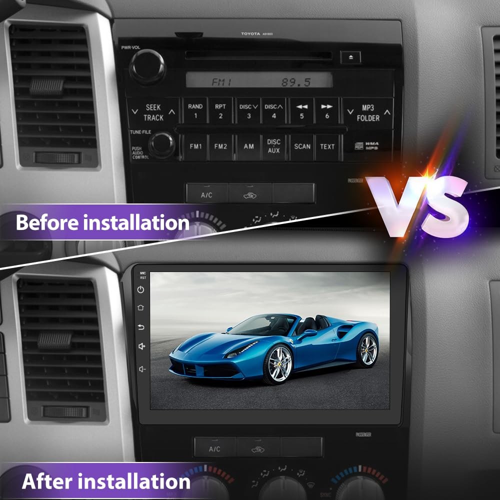 Vratzn 5GWiFi Upgrade Car Radio Stereo for Toyota Tundra 2007-2013 Toyota Seq…