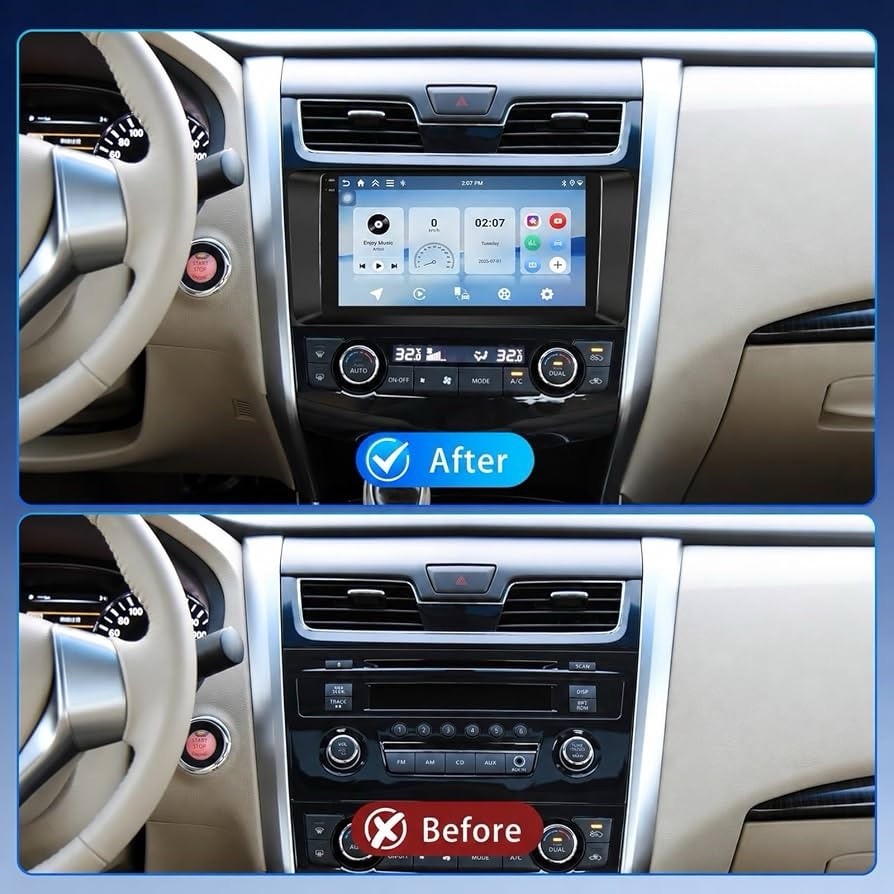 4GB+128GB Car Stereo for Nissan Altima 2013-2018, 9-Inch Android 15 Radio