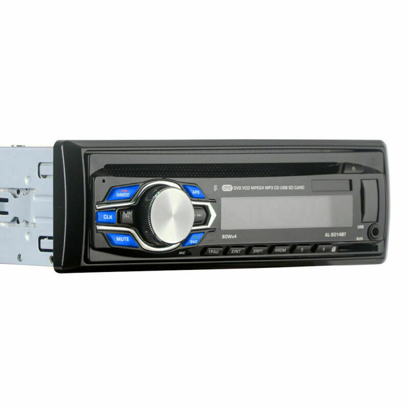 Single 1 Din Car Radio DVD CD MP3 Player Audio Stereo FM Bluetooth In-dash Unit