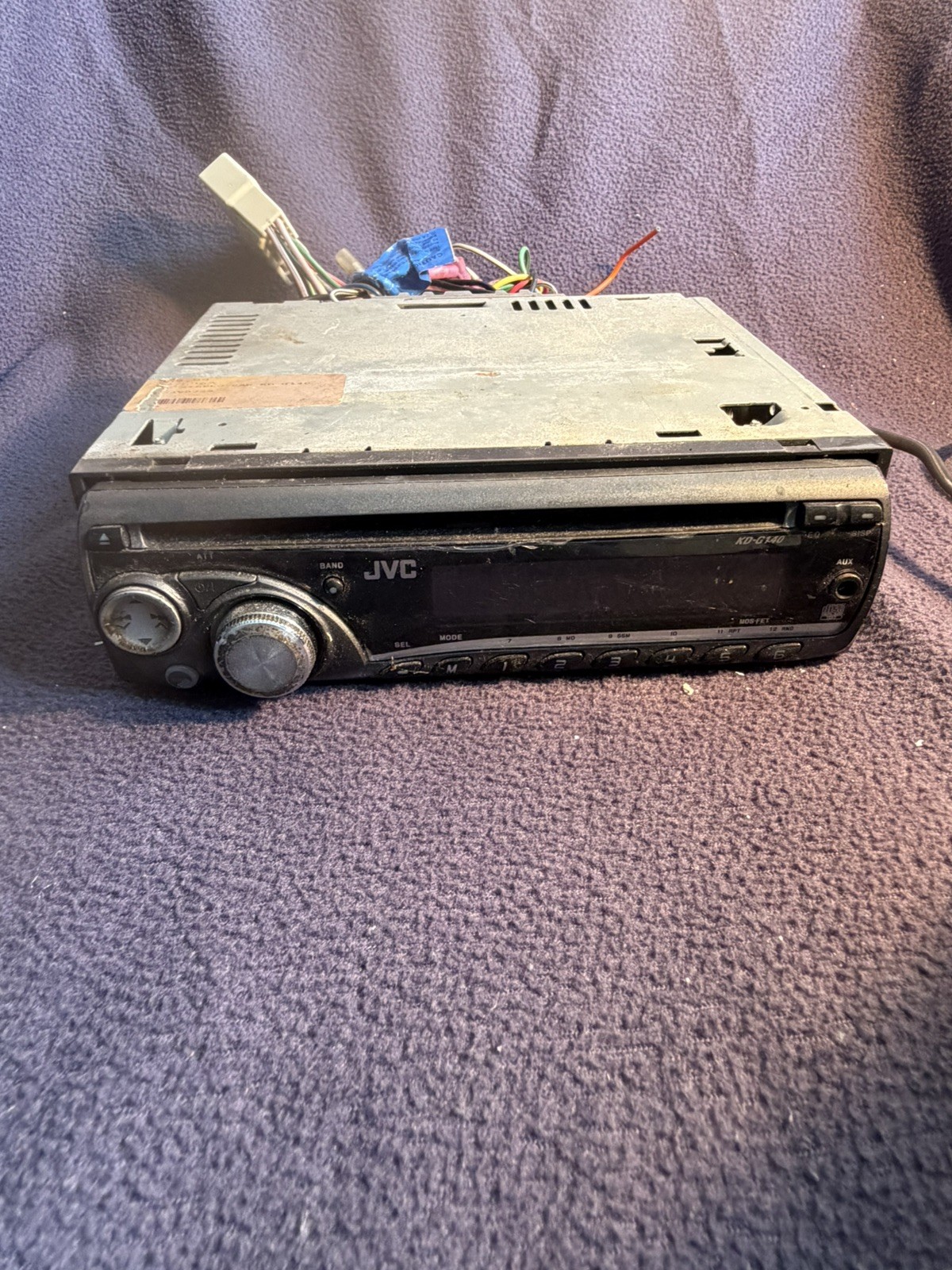 JVC KD-G140 CD Receiver 1 DIN Car Stereo WMA MP3 Aux Equalizer Detachable Face