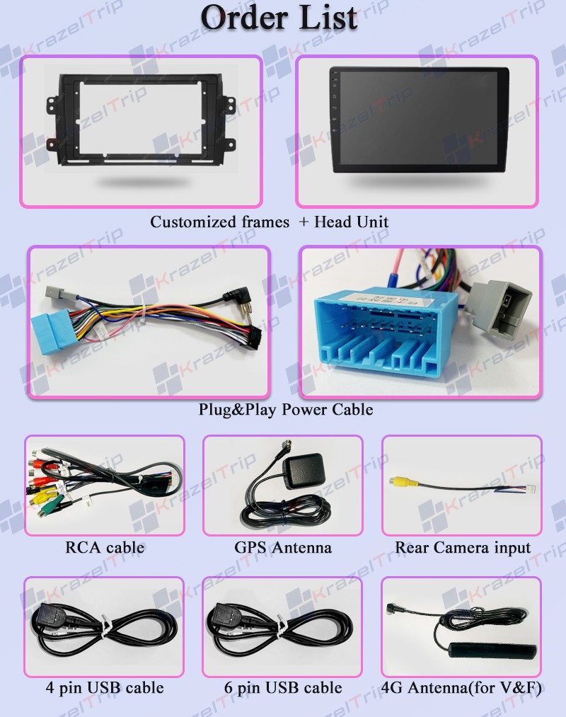 8 Core Android Screen for Suzuki SX4 2006 – 2013 Apple Carplay Car Stereo Radio
