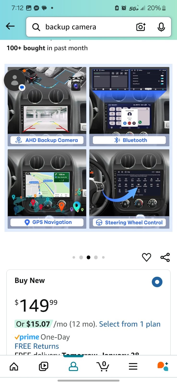 2010 -2016 Jeep Patriot or Compass Car play touch screen Bluetooth radio