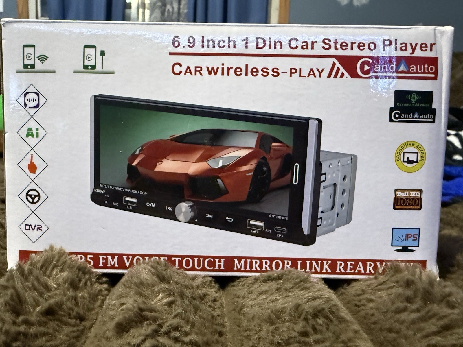 Android 15 Car Stereo – 6.9″ Touchscreen GPS CarPlay 2+64GB – Open Box – $75 OBO