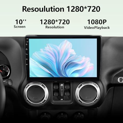 Car Radio Stereo Upgrade for Jeep Wrangler JK 2007-2018 Dodge Ram 2GB+64GB