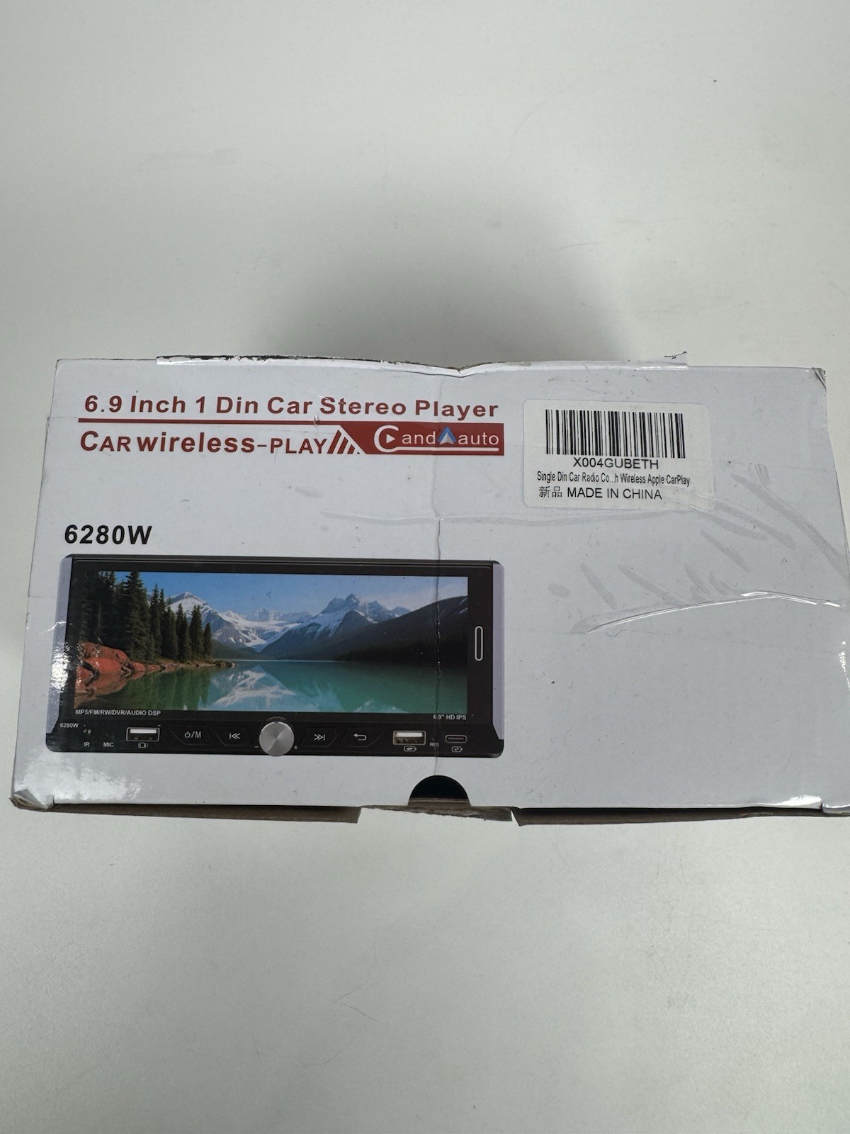 6.9” Single DIN Car Stereo Wireless CarPlay Android Auto Touchscreen 6280W