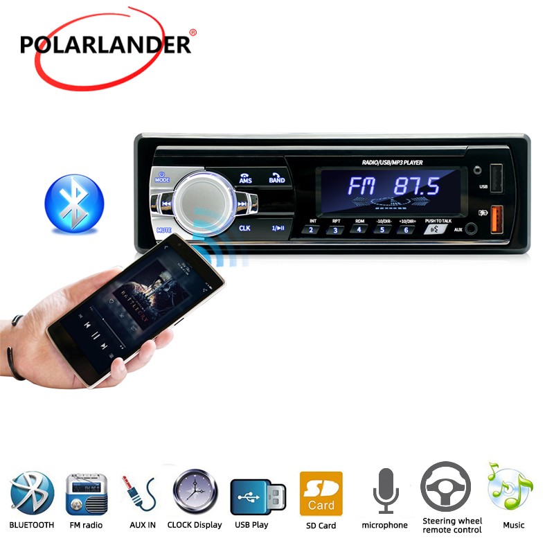 Car Stereo Bluetooth MP3 Player Single Din Dual USB SD FM Radio 60W x 4