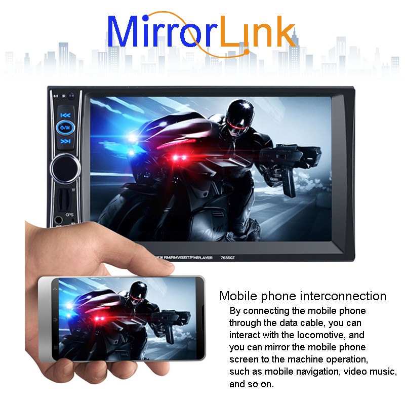 6.6″ 8G Map Card GPS Bluetooth FM Radio MP5 Car Stereo HD Touchscreen 2DIN