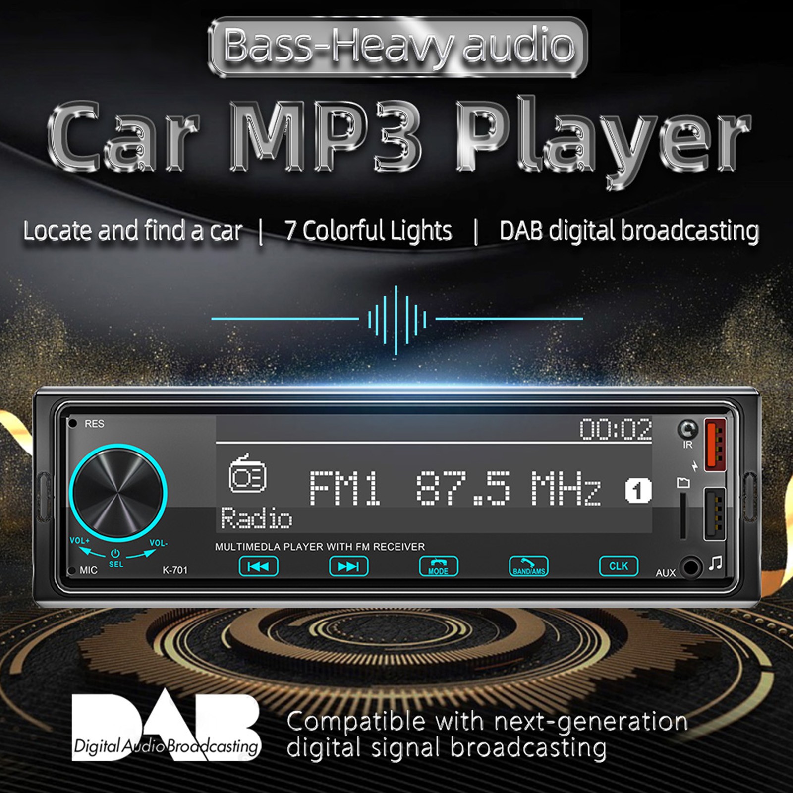 2.5D Touch Screen 1DIN Car MP3 Player Car Radio Bluetooth Positioning Car Search