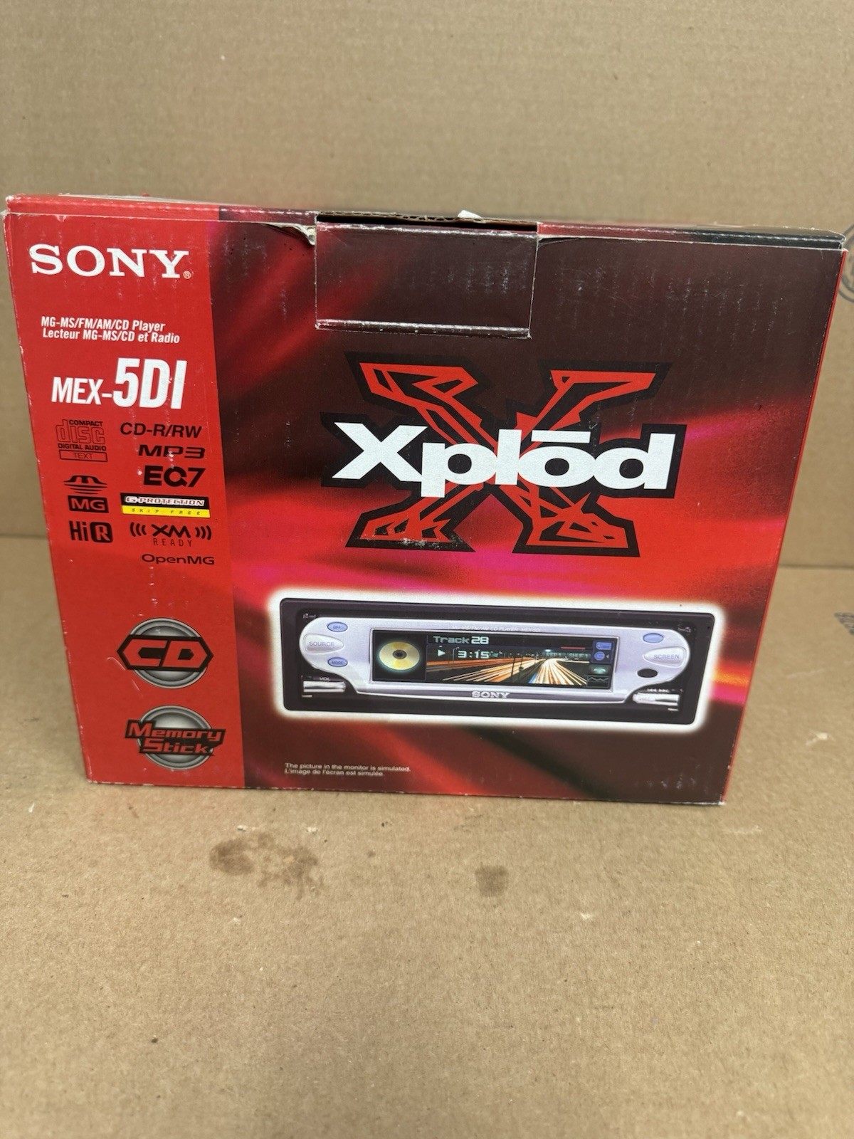 Sony MEX-5DI CD Player/Mp3 In-Dash Receiver with Remote and Manual New Open Box