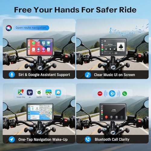 Motorcycle Carplay GPS Navigation System with Apple Carplay and Android 5 Inch