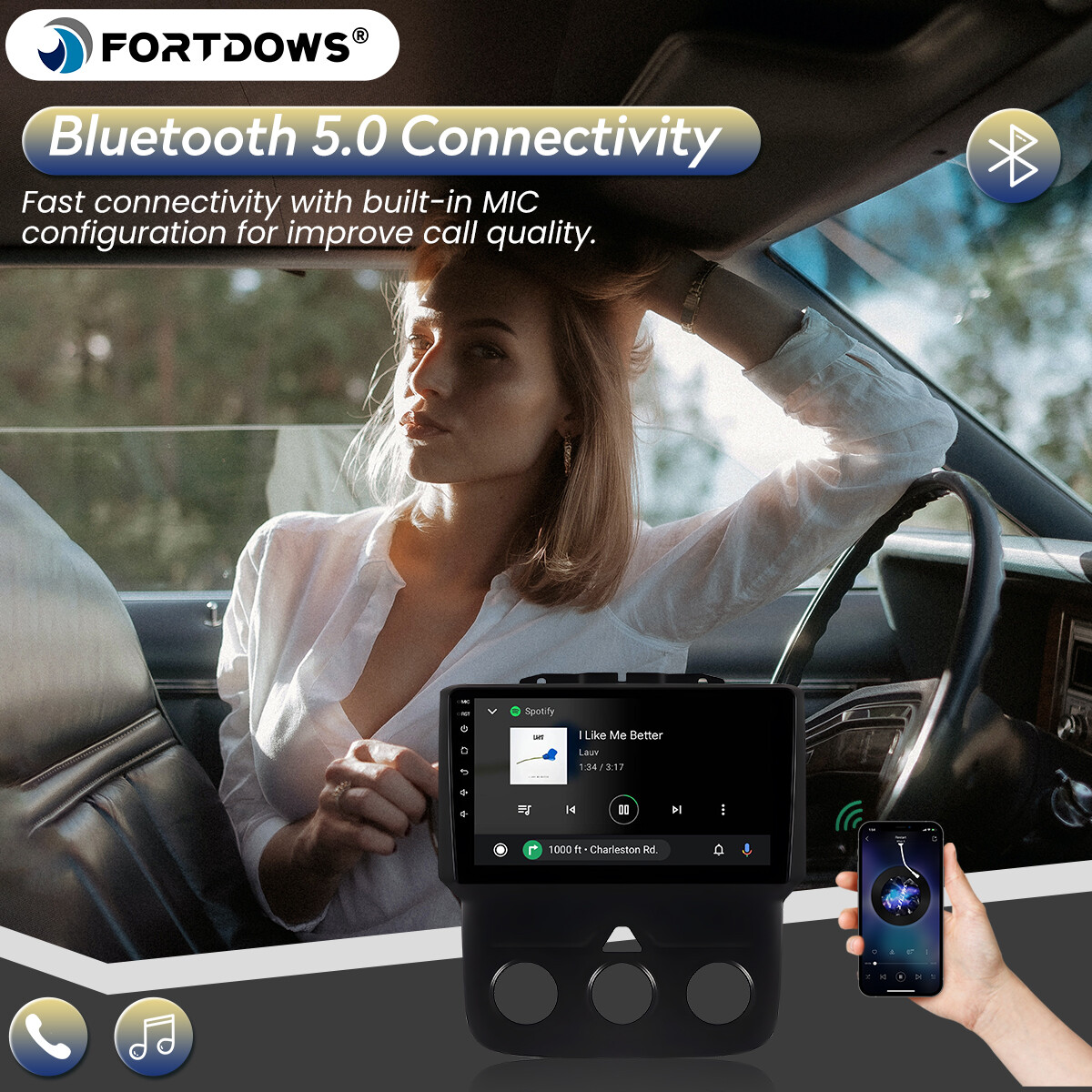 Wi-fi Radio Stereo for Dodge Ram 1500 2500 3500 2013-2018 Carplay Android GPS FM