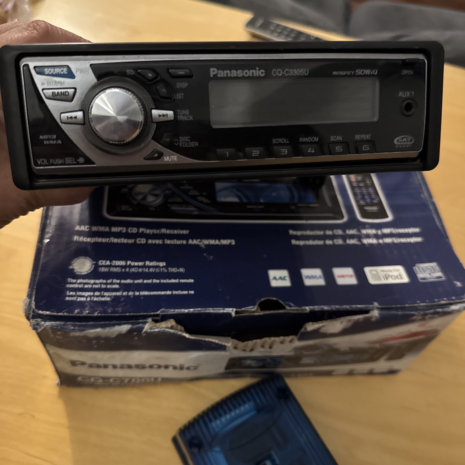 PANASONIC CQ-C3305U WMA MP3 Receiver Car In Dash Stereo (UNTESTED) – SOLD AS IS