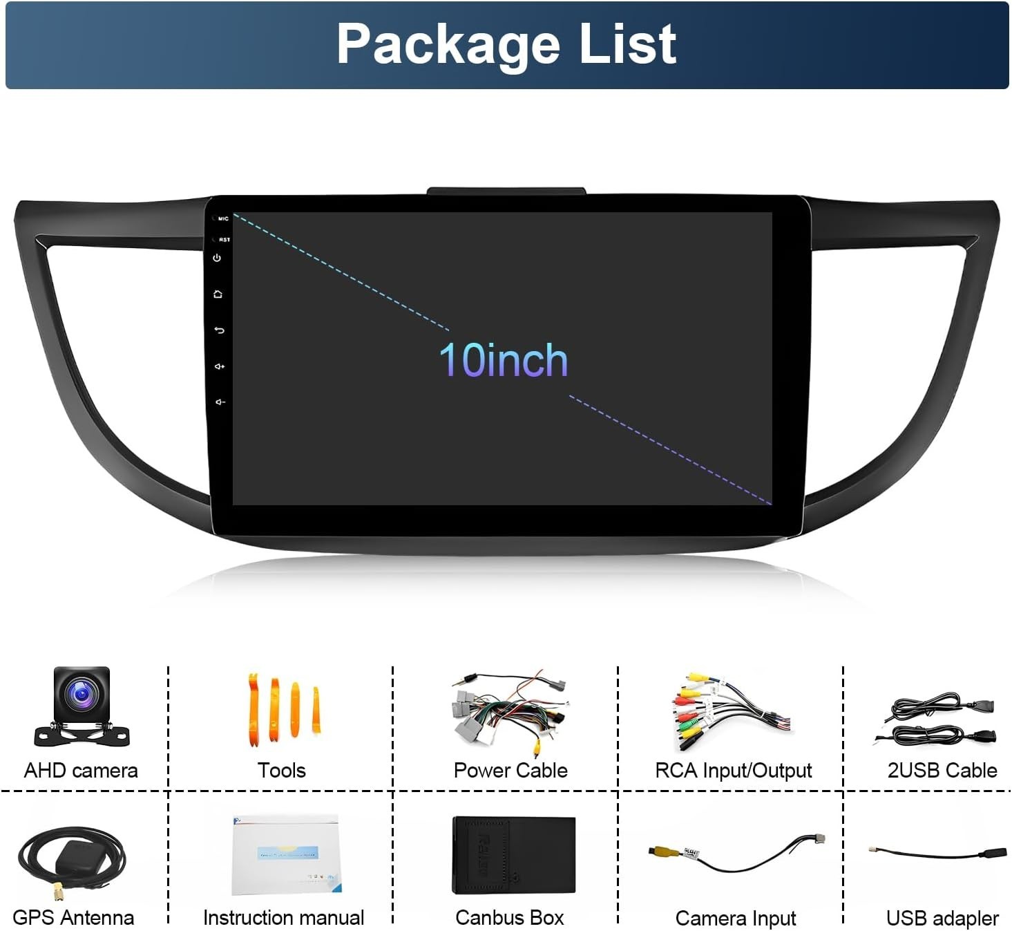 1280*800 For Honda CRV 2013-2016 Car Screen Carplay With Bluetooth Auto GPS 32G