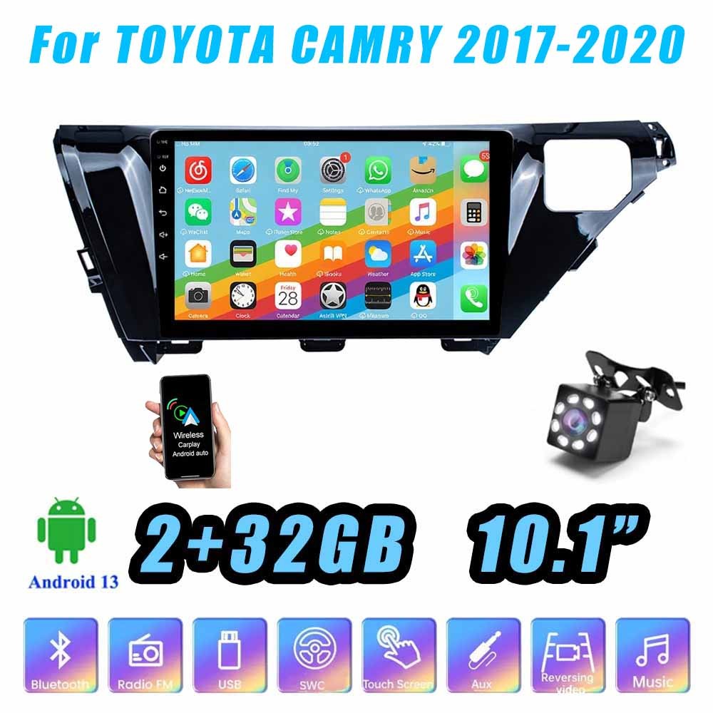 10.1” 2+32G Car Radio Player For TOYOTA CAMRY 2017-2020 Carplay With Camera